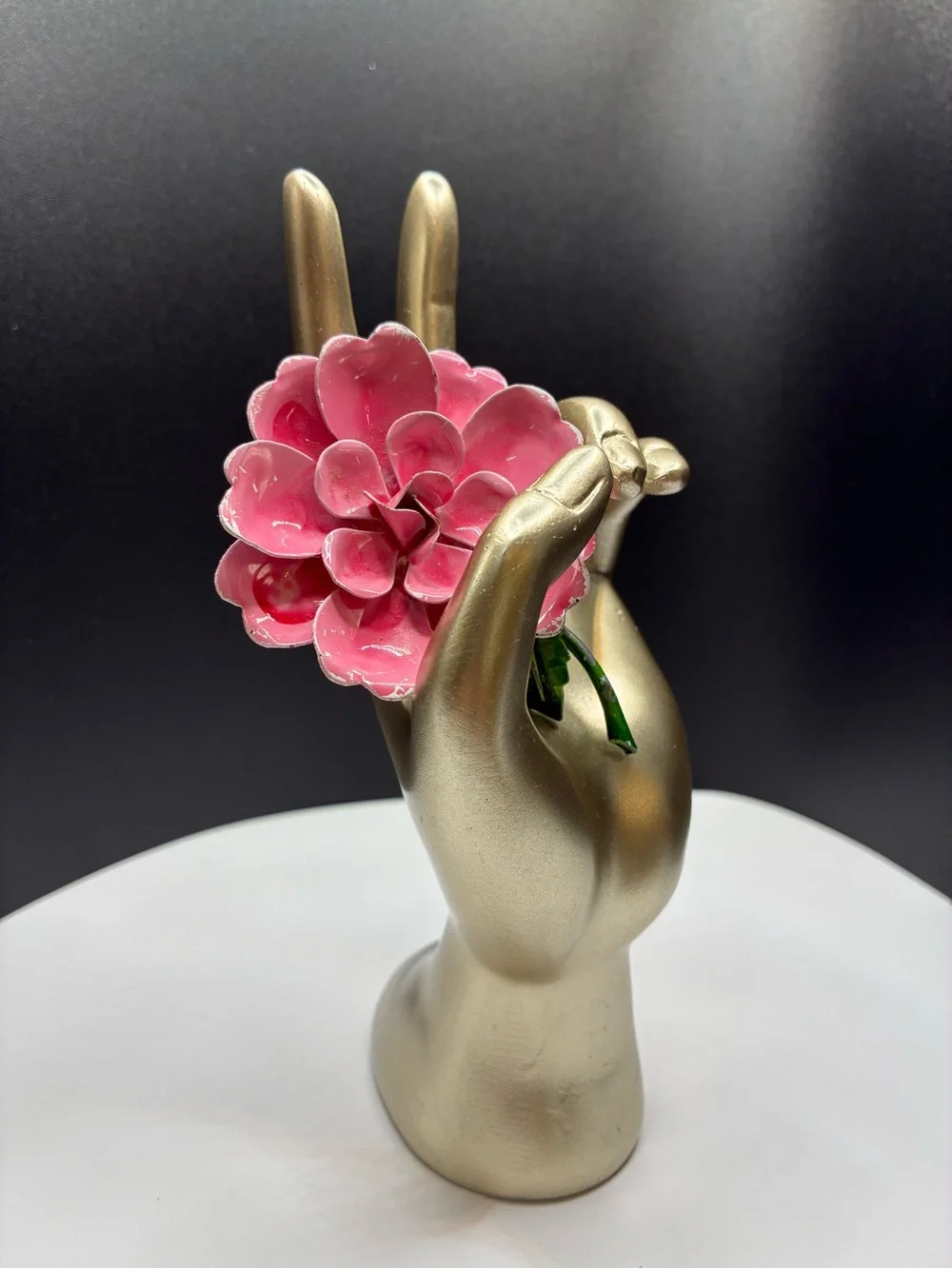 Vintage Pink Floral Enamel Flower Brooch for Women
